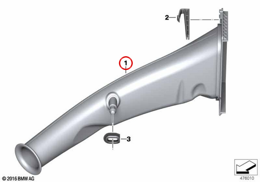 OEM Ansaugrohr 13718543956 für BMW R nineT, R nineT Pure, R nineT Scrambler, R nineT Racer, R nineT Urban G/S Motorräder. Original BMW Motorrad.