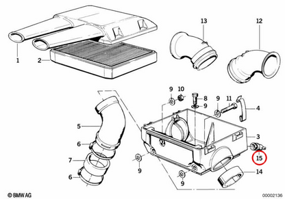 OEM -Gummiventil 13721337162 für BMW E30, E36, E34, E32, Z3. Original BMW.