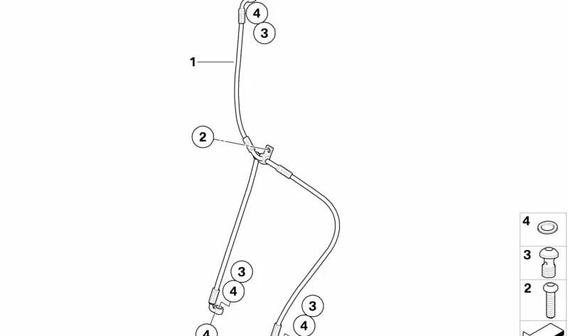 Tubo flexible de freno delantero OEM 34327679367 para BMW F800S, F800ST, F800GT. Original BMW Motorrad.