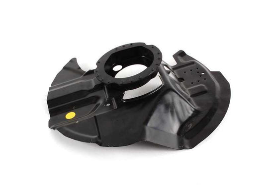 Protector de freno delantero derecho OEM 34116759788 para BMW E46, E85, E86. Compatible con modelos como 325i, 330Cd, entre otros. Pieza original BMW.