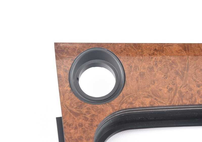 Tapa embellecedora de madera clara (ahorn hell) para bandeja portaobjetos OEM 51168411691 para BMW E36 y Z3. Original BMW.
