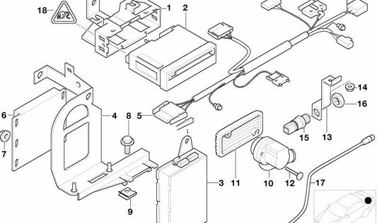 Cable de conexión para navegación OEM 61128384473 para BMW E39. Pieza original BMW.