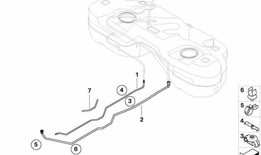 Soporte de fijación OEM 13512245778 para BMW X3 {E83} 2.0i, 2.5i, 2.5si. Compatible con versiones manuales y automáticas. Original BMW.