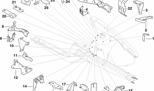 DSC Soutien inférieur OEM 41118410592 pour BMW E36, Z3. BMW d'origine.