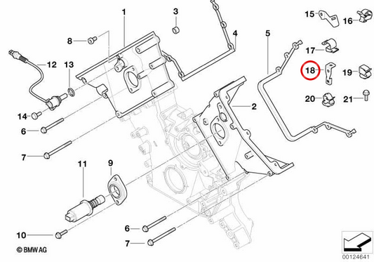 Supporto OEM 13901440145 per BMW E39, E38, E53 ed E52. BMW originale.