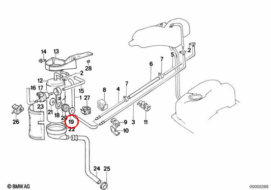 BMW Boss 7 E32 Series (OEM 13901716097). BMW d'origine.