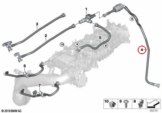 Tank Tank mit OEM -Resonator 13908664236 für BMW G05, G06, G07. Original BMW.
