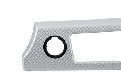 Embellecedor de salpicadero en aluminio derecho OEM 51459148069 para BMW E90, E91, E92, E93. Original BMW.