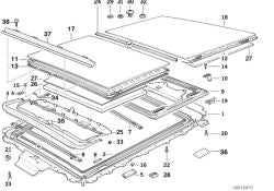 Gleitstück para BMW E34 (OEM 54128120565). BMW original