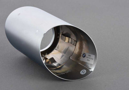 Salida de escape cromada OEM 18307633312 para BMW Serie 3 (F30, F31) y Serie 4 (F32, F33, F36). Original BMW.