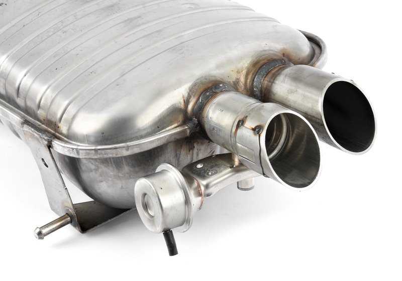 Silêncio traseiro OEM 18107504172 para BMW E46. Compatível com todos os modelos da série 3 E46. Substituição original da BMW.