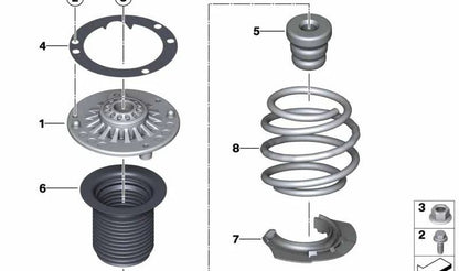 Cojinete de suspensión delantero OEM 31307853702 para BMW F87, F87N, F80, F80N, F82, F82N, F83, F83N. Original BMW.