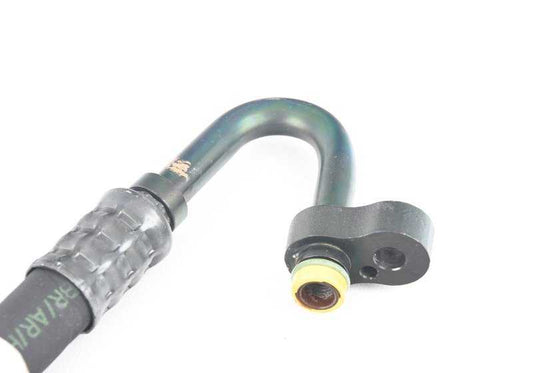 Tubería de alta presión A/C (compresor a condensador) OEM 64539067574 para BMW E30. Compatible con gas R12/R134A. Original BMW.