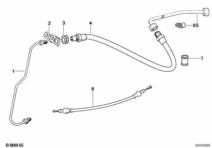 Cable de freno para BMW (OEM 32731234857). Original BMW.