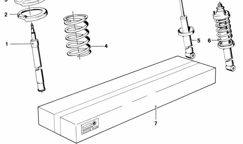 Aislante de muelle delantero OEM 31331100636 para BMW E21, E12, E24. Pieza original BMW.
