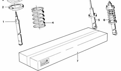 Aislante de muelle delantero OEM 31331100636 para BMW E21, E12, E24. Pieza original BMW.