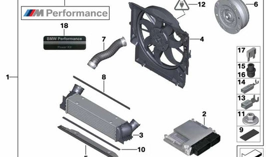 Le tube d'air d'admission OEM 11612180462 pour BMW E88, E90, E91, E92, E93. BMW d'origine