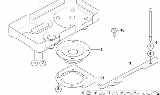 OEM battery support 51717188481 for BMW E93 and F33. Original BMW.