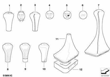 Fuelle palanca de cambio OEM 25111222170 para BMW Serie 3 E36 316i, 318i... y más. Original BMW.