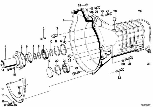 Anel de vedação para BMW E21, E30, E12, E28 (OEM 23121204578). BMW originais.