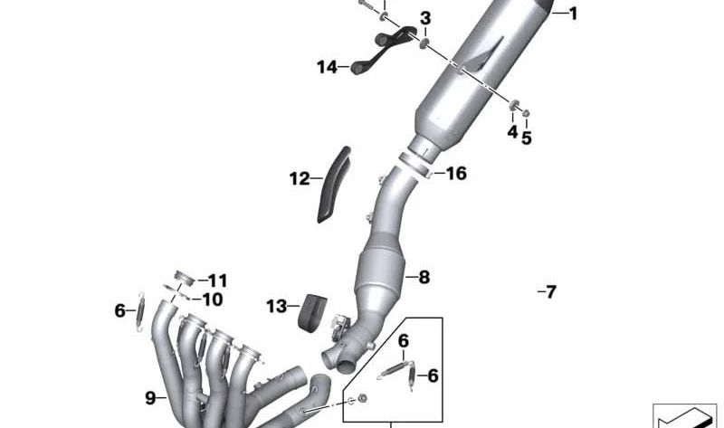 Arandela de presión OEM 18217712797 para motos BMW F 700 GS, F 800 GS, S 1000 RR... y más. Original BMW Motorrad.