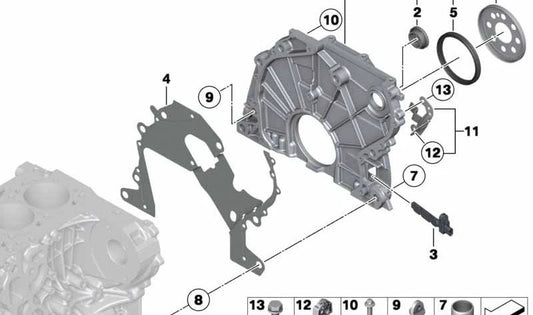 Couverture de la chaîne de distribution OEM 11148591628 pour BMW E90, E91, E92, E93, F07, F10, F11, F01, F02, E70, F15, E71, F16. BMW d'origine.