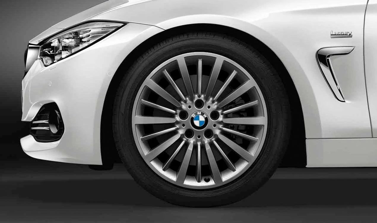 Llantas de aleación multirradio 18" OEM 36116868424 para BMW Serie 3 F30 (316d) años 2012-2018. Color ferric grey bicolor. Original BMW.