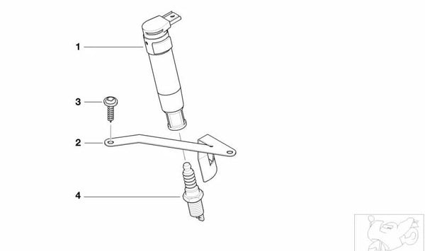 Bota protectora negra para bobina de encendido OEM 12137715852 para BMW Motorrad R 3/20, R 2000, K1. Original BMW Motorrad.