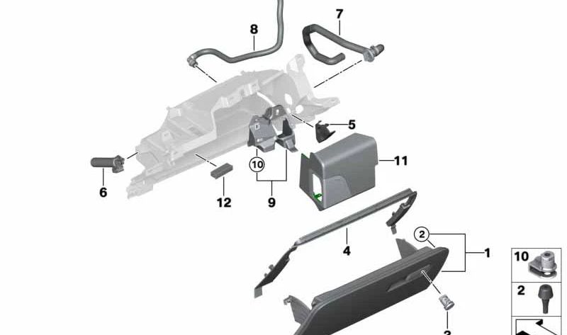 BMW Lock Element 5 F90 Series, G30, G31, 6 G32 Series (OEM 51169349000). BMW d'origine