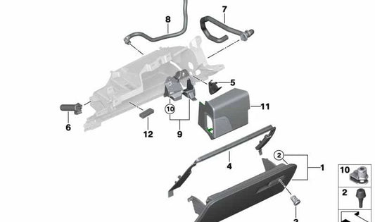BMW Lockelement 5 F90 -Serie, G30, G31, 6 G32 -Serie (OEM 51169349000). Original BMW