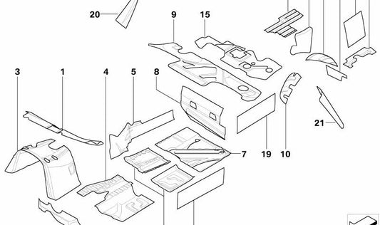 Porta anteriore del rivestimento anti -rosso per BMW E83, E83N (OEM 41513412095). BMW originale.