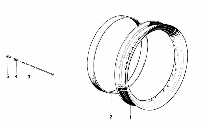 Front tire 1.85x19 OEM 36311233321 for BMW R50, R60, R75, R80, R90, R100. Compatible with classic models with radios tire. Original BMW.
