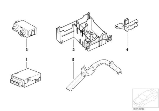 Mecanismo de controle EWS II OEM 61359395666 para BMW Série 5 E34, Série 8 E31. BMW genuíno.