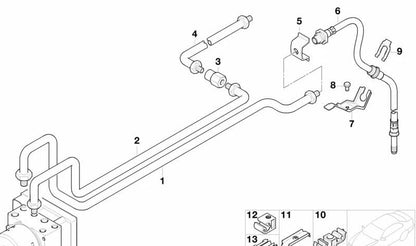 Tubería para BMW Serie 3 E46 (OEM 34326752409). Original BMW