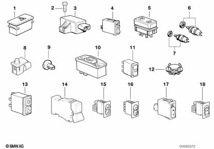 Interruptor eléctrico para capota para BMW E46, E93, E64 (OEM 61312496302). Original BMW