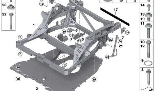 Protector térmico OEM 39306864202 para BMW I12, I12N, I15. Pieza original BMW.