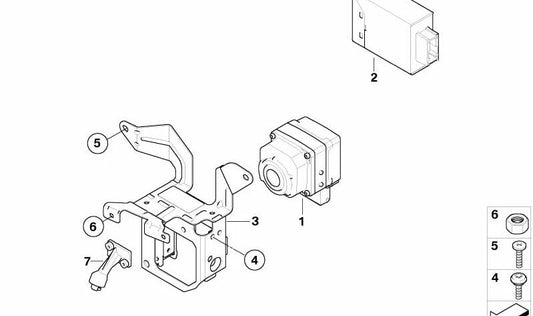 Night Vision Camera Bracket for BMW 6 Series E63, E64 (OEM 66546962490). Original BMW