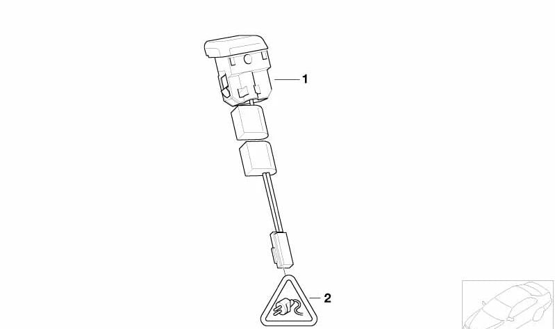 Sensor solar OEM 64118380621 para BMW E38. BMW original.