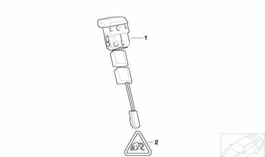 Sensor solar OEM 64118380621 para BMW E38. Original BMW.