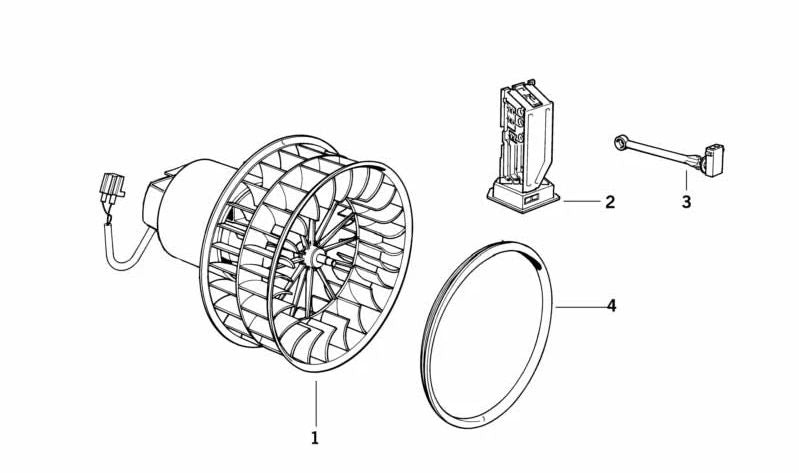 BMW Fan 3 E36 (OEM 64118390434). BMW d'origine
