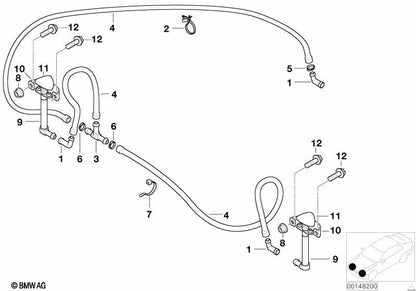 Diffusore del parabrezza del parabrezza destro OM 61677001654 per BMW E52. BMW originale.