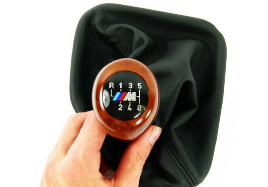 Leather Gear Shift Knob Cover with Light OEM 25112282202 for BMW E39. Original BMW.