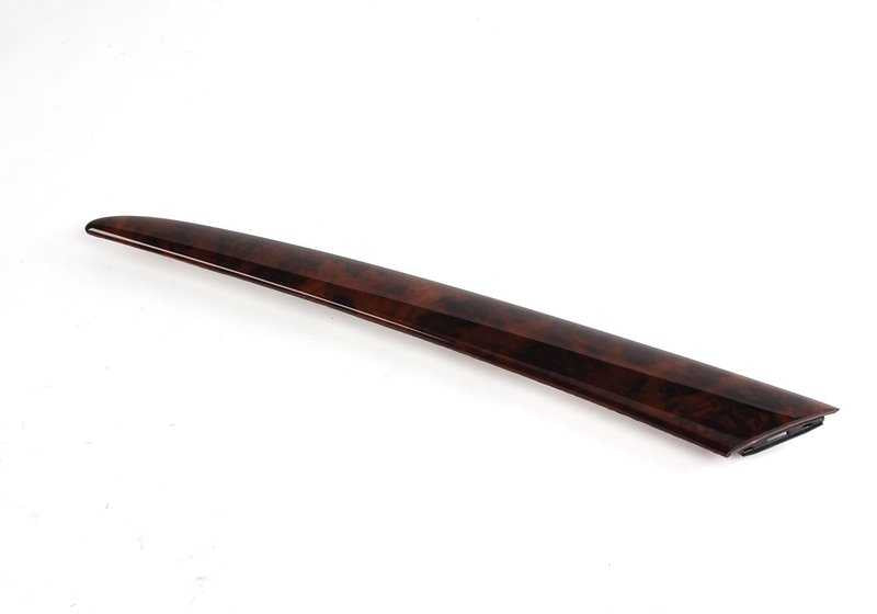 INTERIOR DOOR EMBELLEDER LEFT PAPPEL OEM 51418261741 FOR BMW X5 E53 (Models 3.0D, 3.0I) 2001-2006. Dark wood finish. Original BMW.