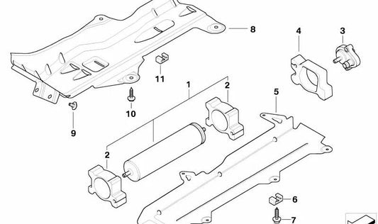 Kissengummi für BMW 3 E46 -Serie (OEM 13327787880). Original BMW.