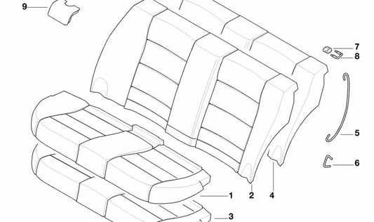 Fonds -Faktengewebe für BMW 3 E46 -Serie (OEM 52208236204). Original BMW