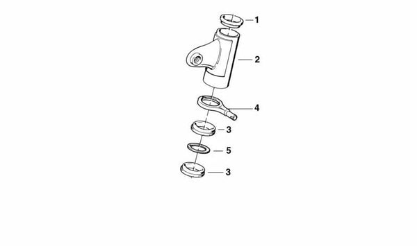 Soporte cromado izquierdo OEM 31422330319 para BMW Motorrad (Modelos compatibles: K1200GT, K1200LT). Original BMW.