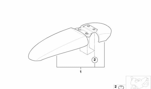 Tornillo avellanado OEM 46632351658 para BMW Motorrad K1, R2, 3/20, 2000, 2002. Repuesto original BMW Motorrad.