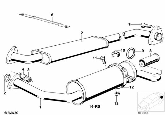 Bügel para BMW E21 (OEM 18211246451). BMW original.