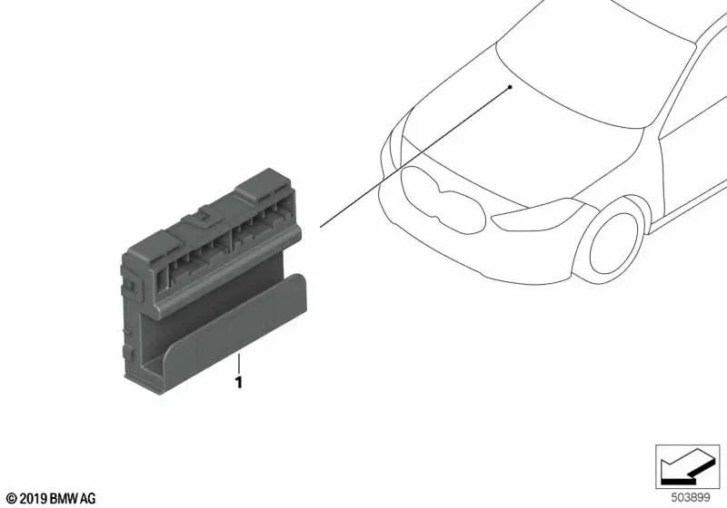 Ethernet Switchbox para varios modelos/series de BMW (OEM 61355A0A437). Original BMW.