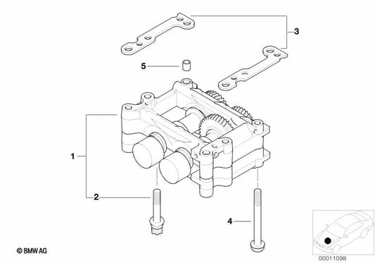 Parafuso de flange para BMW E36, E46 (OEM 11271711992). BMW original.
